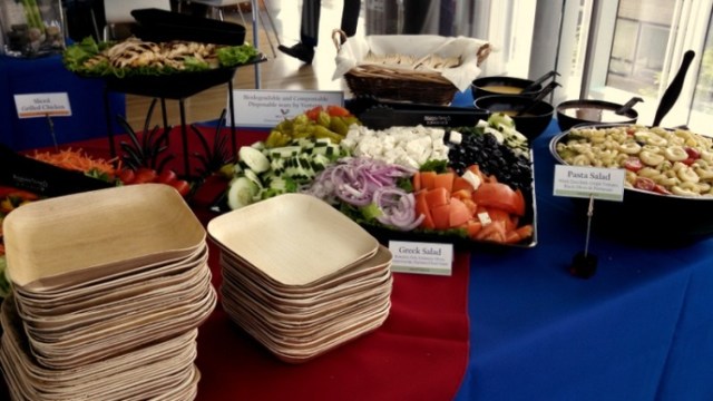 VerTerra dinnerware is not only fully compostable, but attractive and sturdy